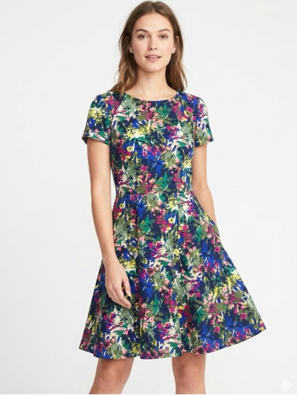 J. Crew Fit and Flare Floral Dress
